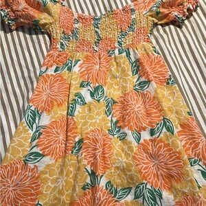 House of Harlow 1960 Floral Dress in Orange and Yellow